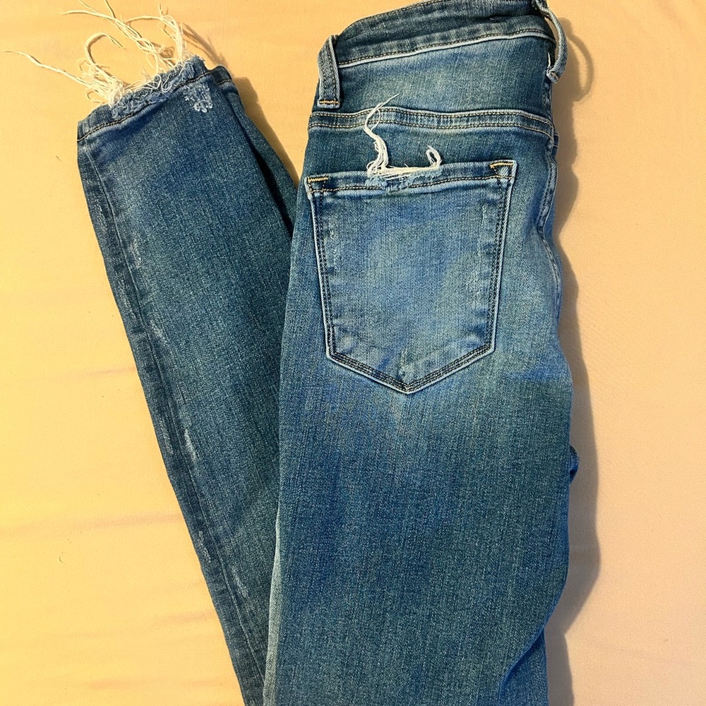 Flying Monkey Distressed Blue Skinny Jeans
